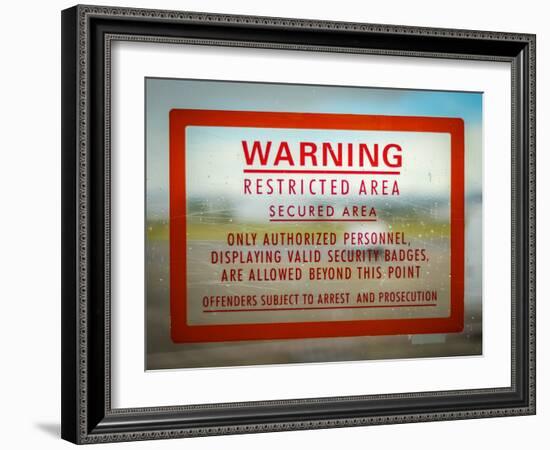 Restricted Access Sign-Mr Doomits-Framed Photographic Print