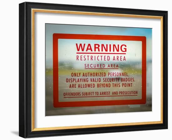 Restricted Access Sign-Mr Doomits-Framed Photographic Print