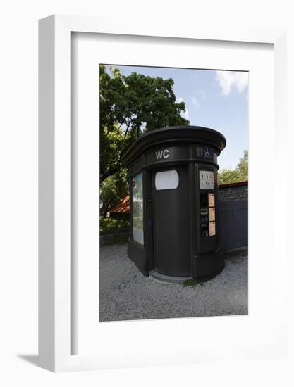 Restroom for a Fee Unit in the Old Town Section of Tallinn, Estonia-Dennis Brack-Framed Photographic Print