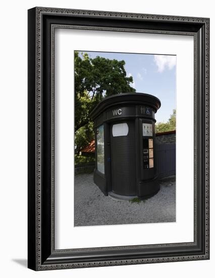 Restroom for a Fee Unit in the Old Town Section of Tallinn, Estonia-Dennis Brack-Framed Photographic Print