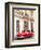 Restrored Red American Car Pakred Outside Faded Colonial Buildings, Havana, Cuba-Lee Frost-Framed Photographic Print