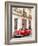 Restrored Red American Car Pakred Outside Faded Colonial Buildings, Havana, Cuba-Lee Frost-Framed Photographic Print