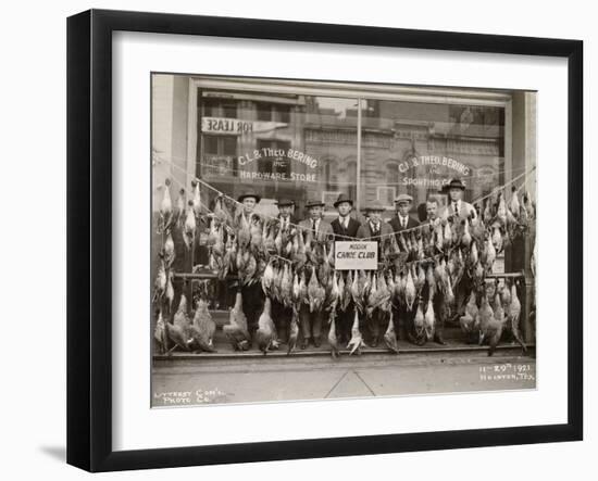 Result of a Duck Shoot Near Houston, Texas, USA, 1921-Litterst Commercial Photo Company-Framed Photographic Print