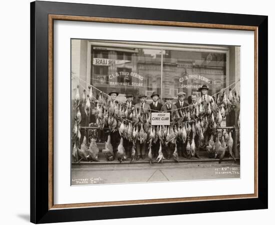 Result of a Duck Shoot Near Houston, Texas, USA, 1921-Litterst Commercial Photo Company-Framed Photographic Print