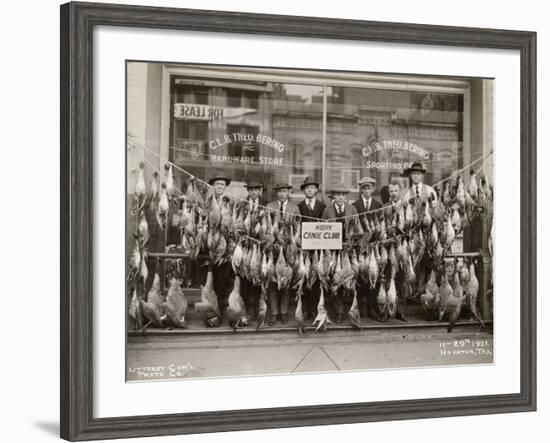 Result of a Duck Shoot Near Houston, Texas, USA, 1921-Litterst Commercial Photo Company-Framed Photographic Print