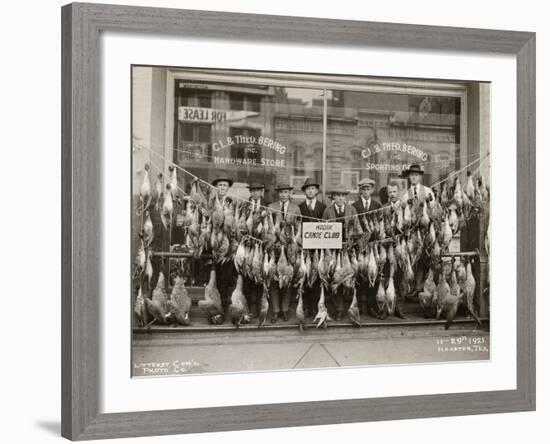 Result of a Duck Shoot Near Houston, Texas, USA, 1921-Litterst Commercial Photo Company-Framed Photographic Print