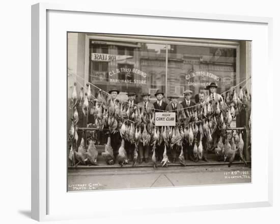 Result of a Duck Shoot Near Houston, Texas, USA, 1921-Litterst Commercial Photo Company-Framed Photographic Print