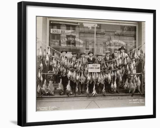 Result of a Duck Shoot Near Houston, Texas, USA, 1921-Litterst Commercial Photo Company-Framed Photographic Print