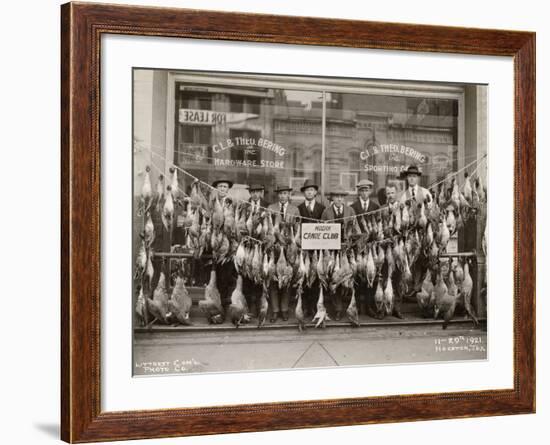 Result of a Duck Shoot Near Houston, Texas, USA, 1921-Litterst Commercial Photo Company-Framed Photographic Print