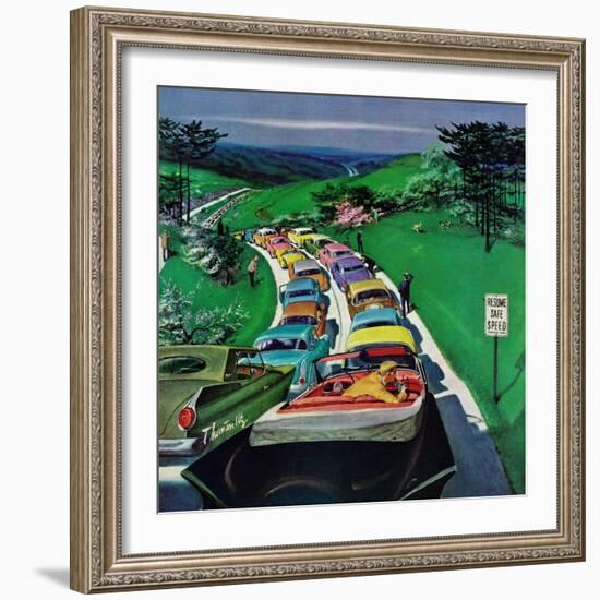 "Resume Safe Speed", May 30, 1959-Thornton Utz-Framed Giclee Print