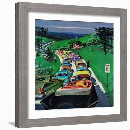 "Resume Safe Speed", May 30, 1959-Thornton Utz-Framed Giclee Print