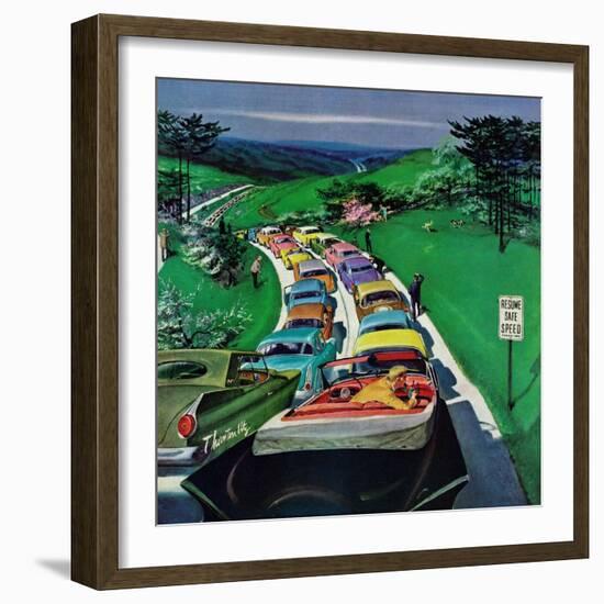 "Resume Safe Speed", May 30, 1959-Thornton Utz-Framed Giclee Print