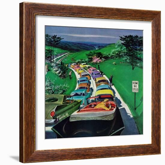 "Resume Safe Speed", May 30, 1959-Thornton Utz-Framed Giclee Print