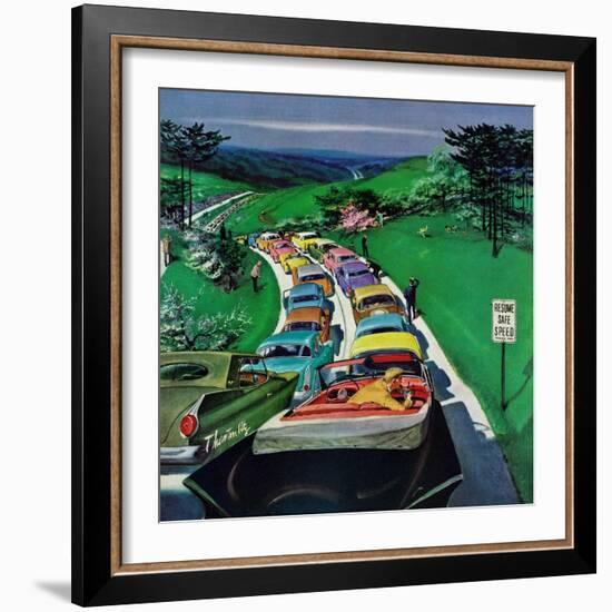 "Resume Safe Speed", May 30, 1959-Thornton Utz-Framed Giclee Print