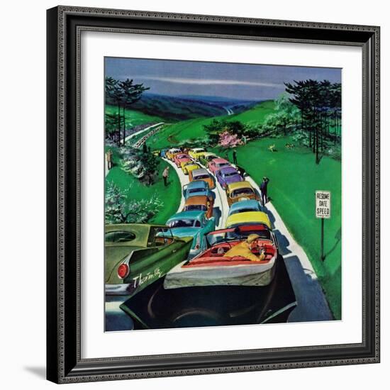 "Resume Safe Speed", May 30, 1959-Thornton Utz-Framed Giclee Print