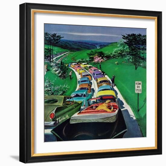 "Resume Safe Speed", May 30, 1959-Thornton Utz-Framed Giclee Print