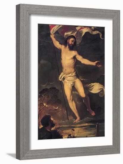 Resurrection of Christ, Detail from Central Panel of Averoldi Altarpiece-Titian (Tiziano Vecelli)-Framed Giclee Print