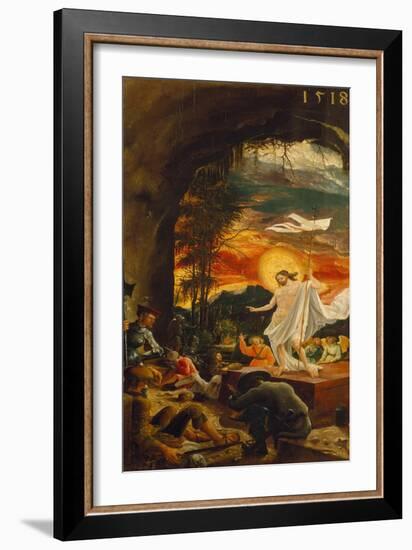 Resurrection of Christ (Exterior Panel of the Predella of the Sebastian Altarpiece), 1518-Albrecht Altdorfer-Framed Giclee Print