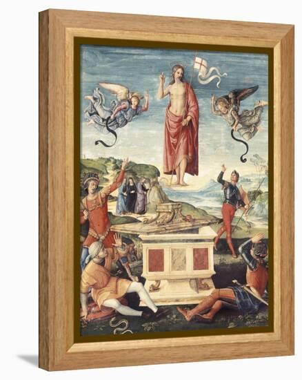 Resurrection of Christ-Raphael-Framed Stretched Canvas