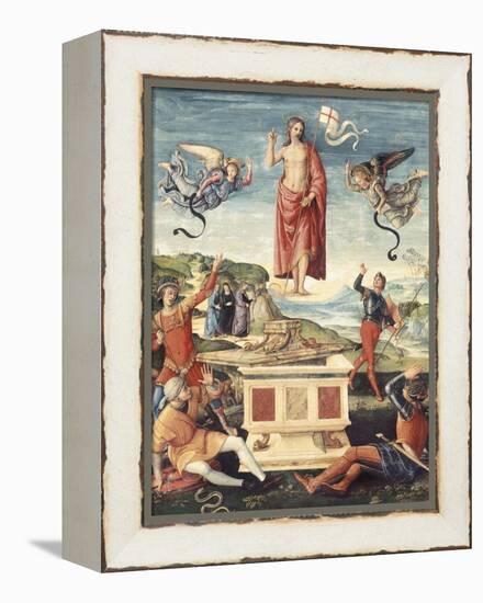 Resurrection of Christ-Raphael-Framed Stretched Canvas