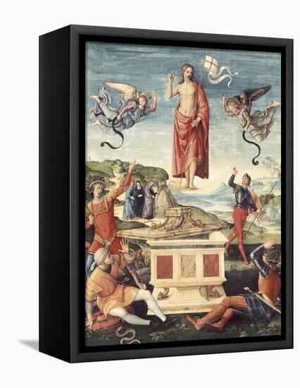 Resurrection of Christ-Raphael-Framed Stretched Canvas