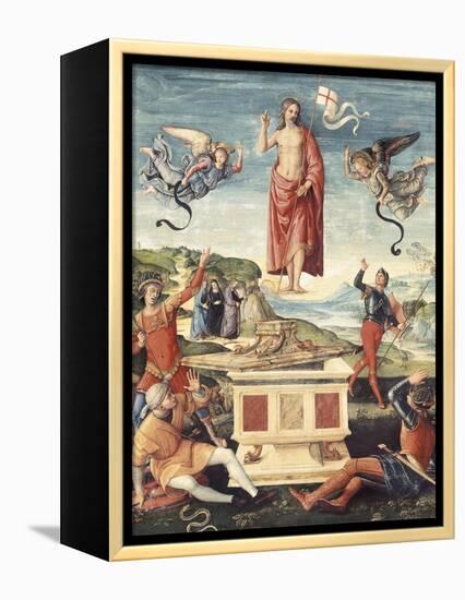 Resurrection of Christ-Raphael-Framed Stretched Canvas