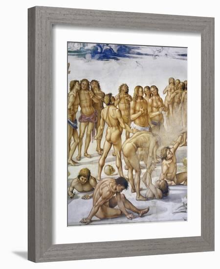 Resurrection of Flesh, from Last Judgment Fresco Cycle, 1499-1504-Luca Signorelli-Framed Giclee Print