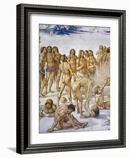 Resurrection of Flesh, from Last Judgment Fresco Cycle, 1499-1504-Luca Signorelli-Framed Giclee Print