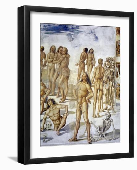 Resurrection of Flesh, from Last Judgment Fresco Cycle, 1499-1504-Luca Signorelli-Framed Giclee Print