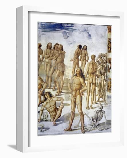 Resurrection of Flesh, from Last Judgment Fresco Cycle, 1499-1504-Luca Signorelli-Framed Giclee Print