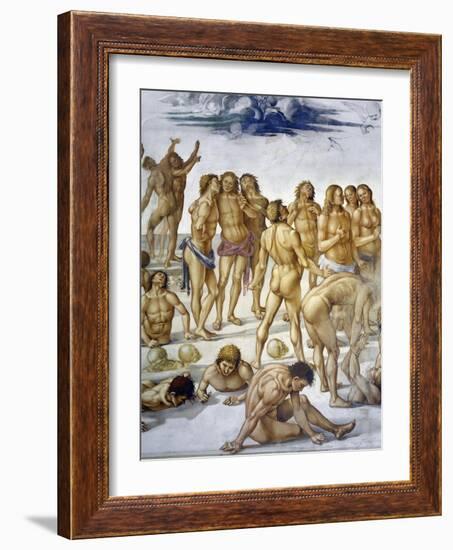 Resurrection of Flesh, from Last Judgment Fresco Cycle, 1499-1504-Luca Signorelli-Framed Giclee Print