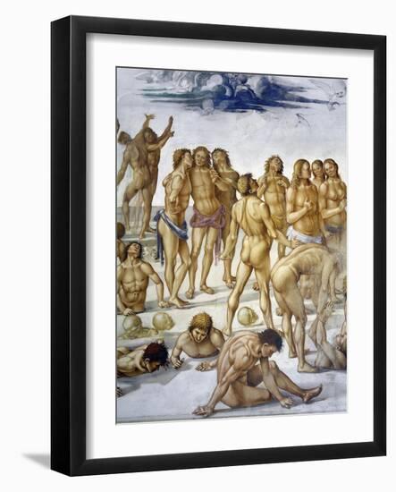 Resurrection of Flesh, from Last Judgment Fresco Cycle, 1499-1504-Luca Signorelli-Framed Giclee Print