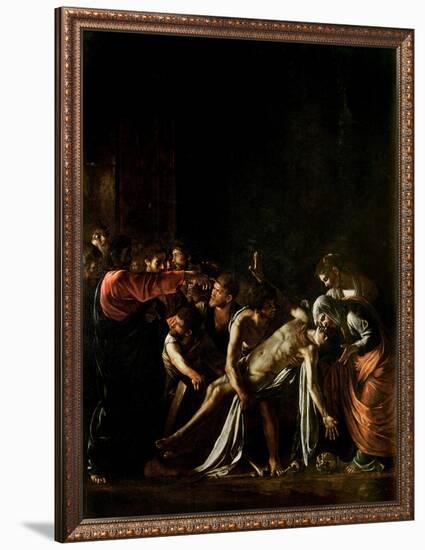 Resurrection of Lazarus-Caravaggio-Framed Premium Giclee Print