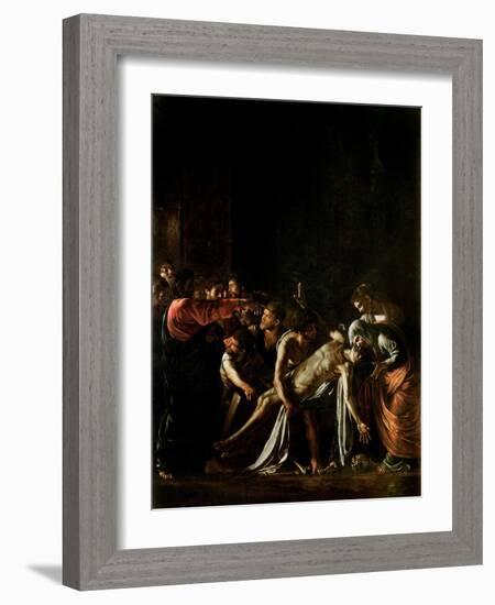 Resurrection of Lazarus-Caravaggio-Framed Giclee Print