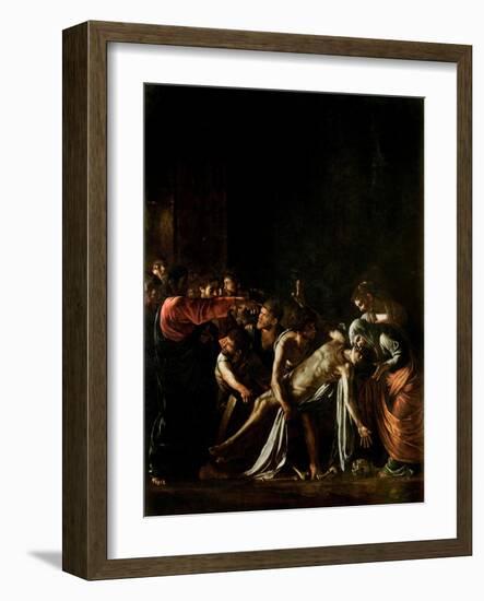 Resurrection of Lazarus-Caravaggio-Framed Giclee Print