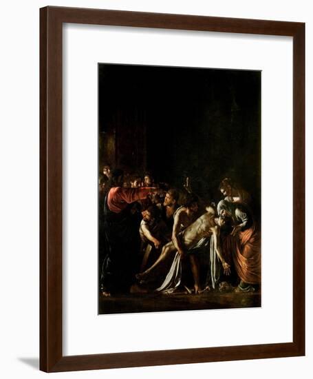 Resurrection of Lazarus-Caravaggio-Framed Giclee Print