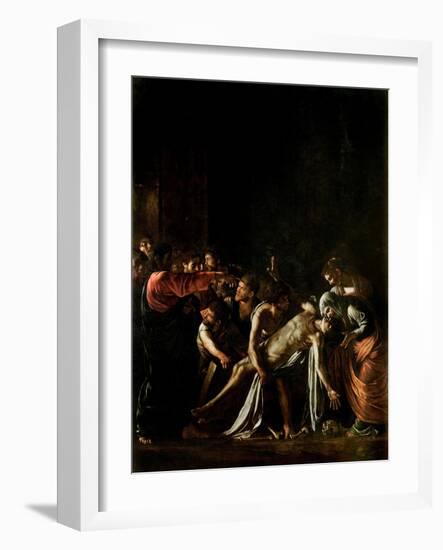 Resurrection of Lazarus-Caravaggio-Framed Giclee Print