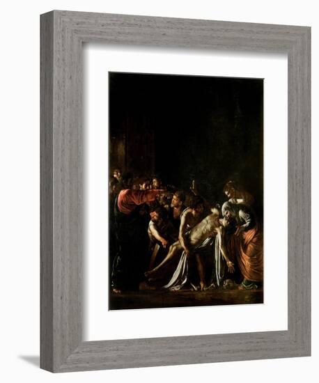 Resurrection of Lazarus-Caravaggio-Framed Giclee Print