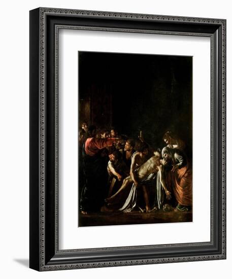 Resurrection of Lazarus-Caravaggio-Framed Giclee Print