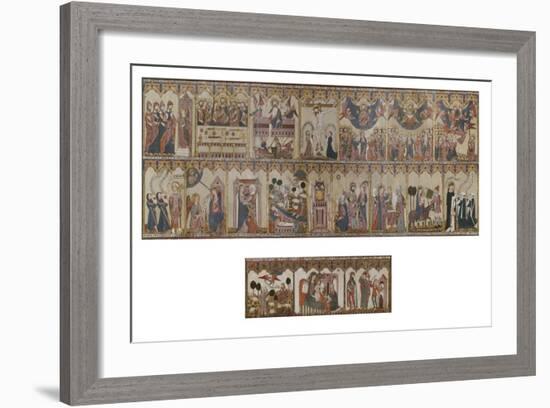 Retable and Frontal of the Life of Christ and the Virgin, Ayala Altarpiece, 1396-null-Framed Giclee Print