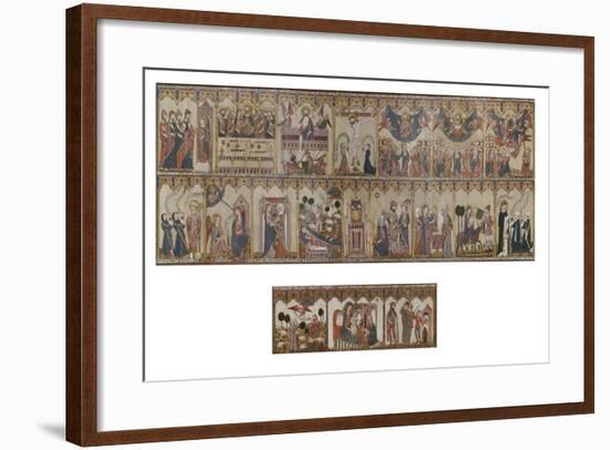 Retable and Frontal of the Life of Christ and the Virgin, Ayala Altarpiece, 1396-null-Framed Giclee Print