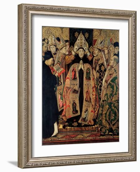 Retable De Saint Augustin - the Consecration of Saint Augustine - Peinture De Huguet, Jaume (1412-1-Jaume Huguet-Framed Giclee Print