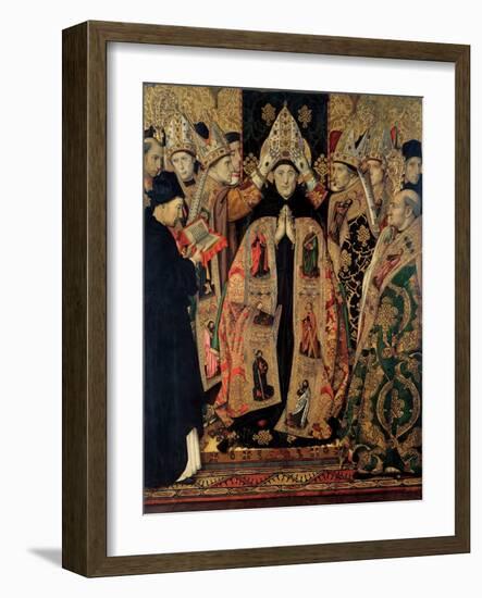 Retable De Saint Augustin - the Consecration of Saint Augustine - Peinture De Huguet, Jaume (1412-1-Jaume Huguet-Framed Giclee Print