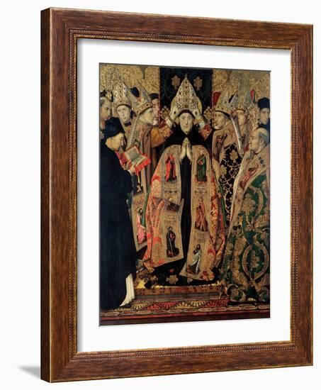 Retable De Saint Augustin - the Consecration of Saint Augustine - Peinture De Huguet, Jaume (1412-1-Jaume Huguet-Framed Giclee Print