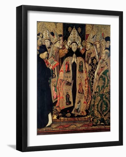 Retable De Saint Augustin - the Consecration of Saint Augustine - Peinture De Huguet, Jaume (1412-1-Jaume Huguet-Framed Giclee Print