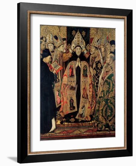 Retable De Saint Augustin - the Consecration of Saint Augustine - Peinture De Huguet, Jaume (1412-1-Jaume Huguet-Framed Giclee Print