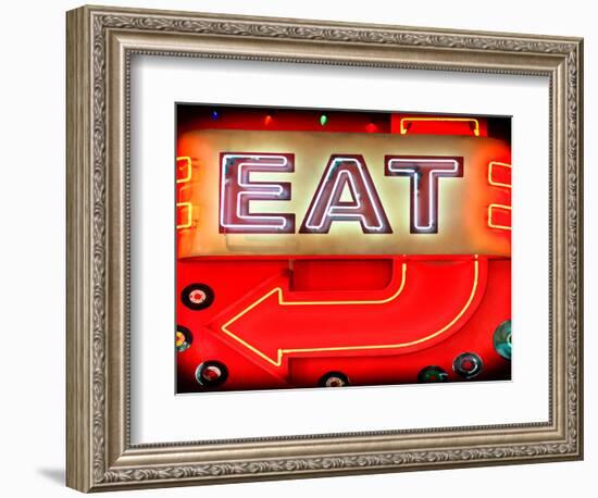 Retail Signage "Eat", Restaurant Sign, New York, USA-Philippe Hugonnard-Framed Photographic Print