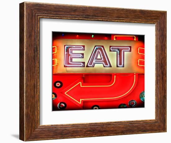 Retail Signage "Eat", Restaurant Sign, New York, USA-Philippe Hugonnard-Framed Photographic Print