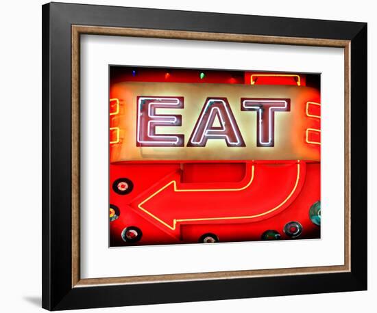 Retail Signage "Eat", Restaurant Sign, New York, USA-Philippe Hugonnard-Framed Photographic Print