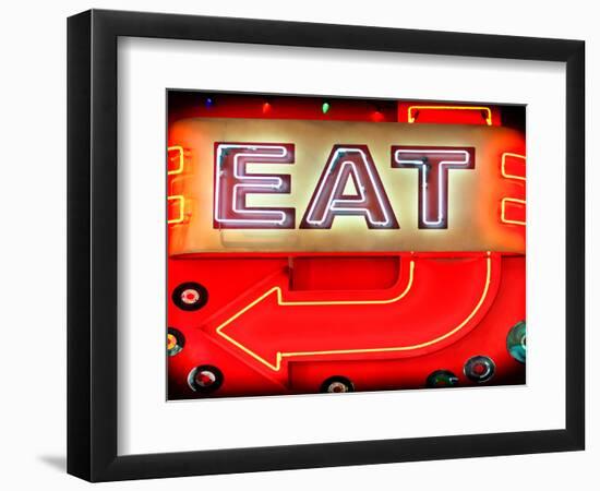 Retail Signage "Eat", Restaurant Sign, New York, USA-Philippe Hugonnard-Framed Photographic Print